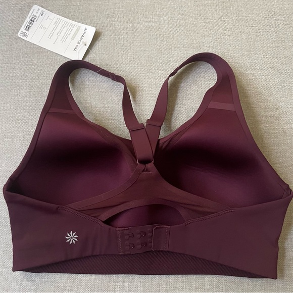 New Athleta advance sports bra burgundy sz 32D NWT high impact adjustable straps - Picture 6 of 11